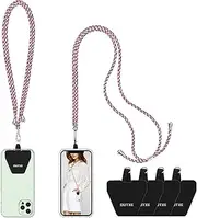 OUTXE Phone Lanyard 2 Packs - 2× Adjustable Neck/Crossbody Lanyard, 4× Durable Patches, Nylon Universal Cell Phone Lanyard Compatible with iPhone, Samsung, and All Smartphones ( Purple )…