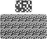 Black and White Checkered Pattern Cooling Baby Toddler Bed Mattress 28" x 52" Washable Crib Mattress pad for Baby&Toddler