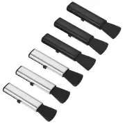 6pcs Portable Cleaning Brush Retractable Keyboard Swipe Tools, Black Silver