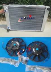 3 row Aluminum Radiator + 2*Fans for HOLDEN Commodore VG VL VN VP VR VS V8 AT/MT