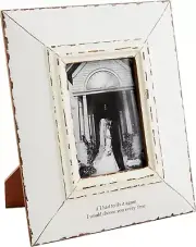 Mud Pie - Wedding - Anniversary - Distressed 5" x 7" Frame - 46900635