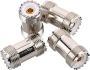 MOLUCKFU Standard Pl259 to So239 Sl16 Coaxial Adapter Set Right-Angle for Network and Marine Radio Connectivity