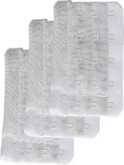 Women's Bra Extender 5 Hook Plus Size Bra Strap Extenders 3pcs-Pack White