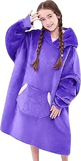 [NORD ECO] Wearable Blanket Hoodie for Kids Sherpa Oversized Blanket Hoodie With Hood Blanket Sweatshirt As Gifts For Kids