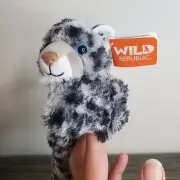 Wild Republic Huggers Snow Leopard Plush Slap Bracelet 8" Stuffed Animal NWT