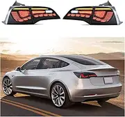 Car LED Taillight DRL Turn Signal Reverse Brake Taillight Unit, Compatible For Tesla Model 3 Model Y 2016-2022