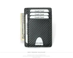 ㊣木村井泓 碳纖維紋路卡片夾 MCJH&JMT 皮夾 皮包 錢夾 錢包 短夾 卡片包 信用卡夾 女夾 男夾(B301)