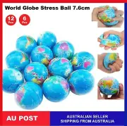 7.6cm Globe Earth Squeeze Foam Anti Stress Ball Reliever Ball Stress Ball