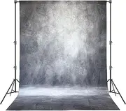 Haboke Abstract Professional Photography Backdrop for Portrait Photo Props Booth Background Photoshoot Studio with Ployester Fabric Roller Pocket on Top (6x8ft,Grey)
