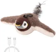 Flying Bird Cat Toys for Indoor Cats Interactive Chirping Bird Cat Toy Flapping