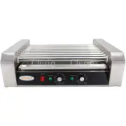 Clivia Electric 24 Hot Dog 9 Roller Grill Cooker Machine 750-Watt