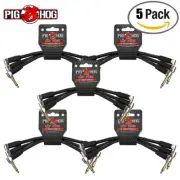 15-PACK Pig Hog Lil Pigs "Black Woven" 6-Inch Patch Cables PHLIL6BK