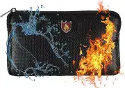 Fireproof Document Bag, 8.19''X4.65''X0.79'' Fire Proof Safe Money Pouch, Firepr
