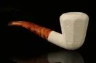 srv - Designers Lattice Octagon Block Meerschaum Pipe with fitted case M2522