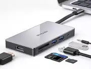 BYEASY 7 in 1 USB C Hub, 4K HDMI Adapter, USB C 100W PD Output, USB 3.0 * 2, SD