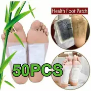 50 Pack Detox Foot Patches Pads Natural plant Toxin Removal 50 Sticky Adhesive