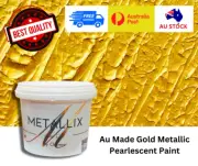 Gold Metallic Pearlescent Acrylic Paint- Art Paint 250g- Au Stock