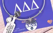 NEW Alex and Ani Sorority Delta Delta Delta II Silver Bracelet W/Card