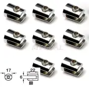 Support 5-6mm Thick Glass Chrome Plated Zinc Alloy Brackets Clamp Shelf Holder