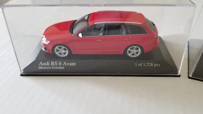1 MINICHAMPS AUDI RS6 AVANT C6 V10 2008+ MISANO RED PEARL 1:43 DIECAST METAL NEW