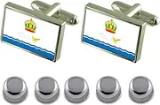[Select Gifts] Shirt Dress Studs Astrakhan City Russia Flag Cufflinks