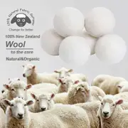 12Pcs Wool Dryer Balls Organic Wool Reusable Natural Laundry Fabric Softener ɪ