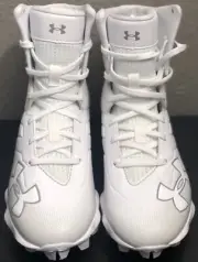 NEW UA Highlight RM Jr. White Youth Football Cleats 3000195-100 Size 3