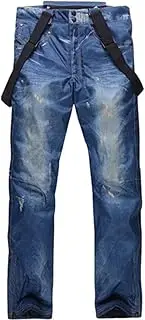[Bciopll] 2022 Style Jean Snowboard Pants Suspenders Denim Ski Pants Men's Skate Snow Board Thermal Skiing Pants