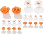 HAMPPLIES 16Pcs Silicone Toe Separators for Nail Art Comfortable Pedicure Tools for Nail Polish Application Fashionable and Washable Design for DIY Manicure