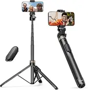 Sensyne 72" Phone Tripod, Extendable Tripod for iPhone & Selfie Stick with Detachable Phone Holder & Wireless Remote, iPhone Tripod Compatible with All Cell Phones, Camera
