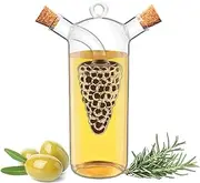 AXIM 2-in-1 Oil Dispenser Vinegar and Oil Bottles Set, Oil Vinegar Dispenser Olive Oil Bottles for Home Kitchens/Restaurants/Picnics Outdoors