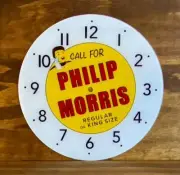 14-3/8" Phillip Morris Round Replacement Clock Face for Pam Clock FREE SHIP