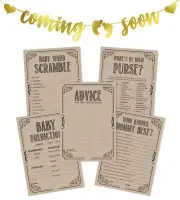 Inkdotpot Gender Reveal Baby Shower Games Bundle With Coming Soon-u1W