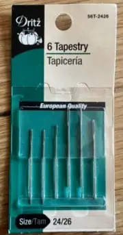 NEW DRITZ TAPESTRY NEEDDLES SIZE 24/26 6 COUNTS