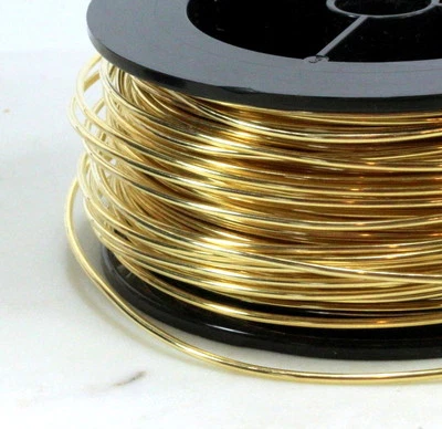 Brass Wire, 14 Gauge, Dead Soft, Round Brass Jewelry Wire, 10 Feet, 015