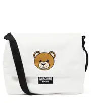 [Moschino Kids] Moschino Kids Baby logo changing bag and pad set One Size white