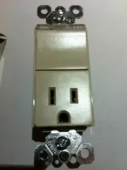 P&S Decorator Single Pole Switch+15A Outlet+Pilot Lt. Light Almond TM818-PLLACC