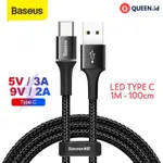 倍思 TYPE C KEVLAR LED GLOWING 3A 1M 數據線充電器 USB TYPE C BASEUS