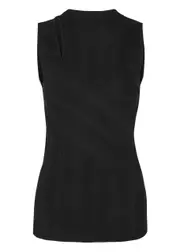 Diane Von Furstenberg Artemesia Cut-out Ribbed-knit top - Black - S (UK8-10 / S) S (UK8-10 / S)