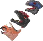 3pcs Dinosaur Hand Puppet Interactive Storytelling Plaything for Articulated Rubber Puppets for Imaginative Play Develops Motor Skills Creativity Safe Material