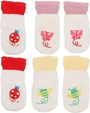 [KESYOO] 3 Pairs sock kids fluffy slippers Winter Baby Stockings Warm Slipper stockings baby shower baby kids baby slippers kid cotton Pearlescent blush newborn