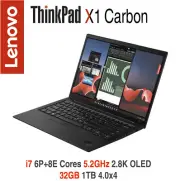 ThinkPad X1 Carbon i7 6P+8E Cores 5.2GHZ 2.8K OLED 32GB 1TB 3Y Premier+ Warranty