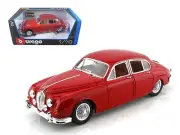 1959 Jaguar Mark II Red 1/18 Diecast Car Model Bburago Collectible