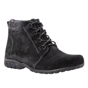Propet Women's Delaney Suede Ankle Booties Black Size 9 XXW
