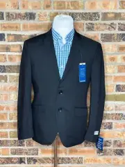 New 40S Kenneth Cole Reaction Slim Fit Stretch Black Men’s Suit MA5