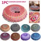 Floor Cushion Cover Round Mandala Throw Pillow Indian Bohemian Pillow Case Sofa