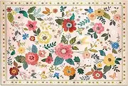 Flower Door Mat, Floral Door Mat 2x3ft, Colorful Welcome Mats Home Decor, Front, Decorative Rug for Entryway
