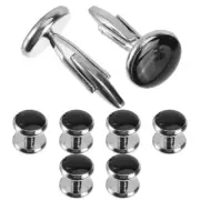 8 Pcs Tuxedo Button Set Cuff Links Mens Buttons Bridegroom Office Shirt Studs