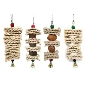 Bird Parrot Chewing Block Corn Husks Chew Toy for Conures Parakeets