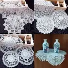 Round Table Cloth White Napkin Ornament Prop Table Doily Christmas Home Decor